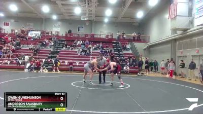 197 lbs Quarterfinal - Owen Gundmunson, Simon Fraser vs Anderson Salisbury, Colorado School Of Mines