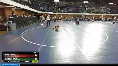 90 lbs Cons. Round 2 - Kolin Klaver, Moen Wrestling Academy vs Brady Brasch, Immortal Athletics WC