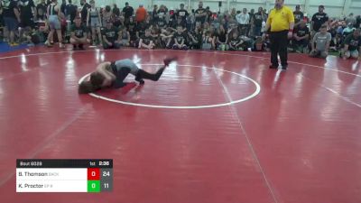 85 lbs Pools - Benjamin Thomson, Backbone Wrestling Club vs Kaimen Proctor, EP Rattlers