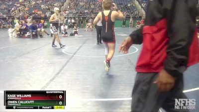 1A 182 lbs Quarterfinal - Owen Callicutt, Thomasville vs Kage Williams, Robbinsville