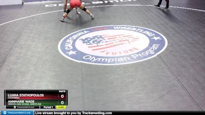 144 lbs Round 2 - Luana Stathopoulos, California vs AnnMarie Wade, Merced High School Wrestling