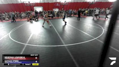 220 lbs Cons. Round 2 - Nehemiah Lendobeja, Kaukauna High School Wrestling vs Nathan Stiebs, Askren Wrestling Academy