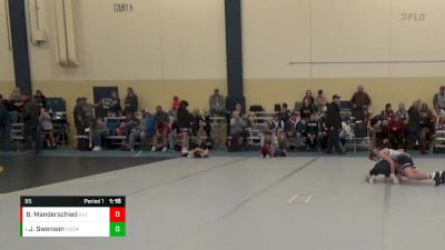 95 lbs Cons. Round 2 - Jake Swenson, Victory School Of Wrestling vs Brock Manderschied, Alexandria