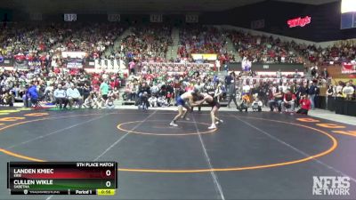 3-2-1A 132 5th Place Match - Cullen Wikle, Sabetha vs Landen Kmiec, Erie