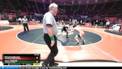 3A 132 lbs Champ. Round 1 - Myles Babcock, Machesney Park (Harlem) vs Sean Berger, Elmhurst (York)