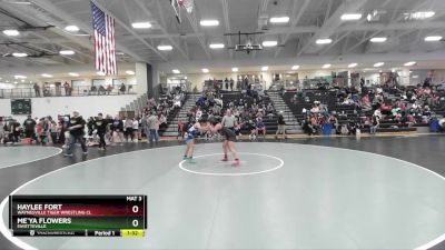 155 lbs Cons. Round 3 - Haylee Fort, Waynesville Tiger Wrestling Cl vs Me`ya Flowers, Fayetteville