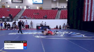 97 kg Cons 16 #2 - Zachary Shumway, Vail Wrestling Academy vs Abraham Wojcikiewicz, Illinois