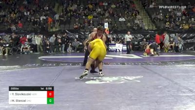 285 lbs Quarterfinal - Yaraslau Slavikouski, Harvard vs Matt Stencel, Central Michigan