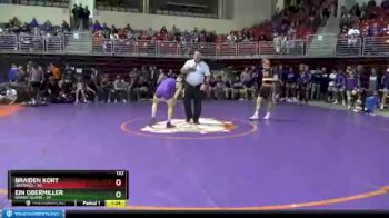 132 lbs Round 1 (3 Team) - Ein Obermiller, Grand Island vs Braiden Kort, Hastings