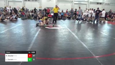 126 lbs Pools - Kane Dauber, Ohio Gold 14K vs Ledger Corwin, Patriots Wrestling Club