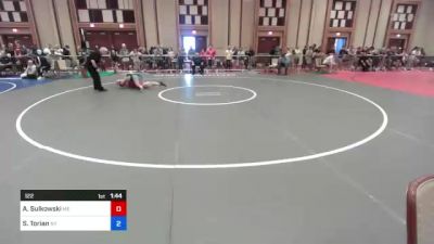 122 lbs 5th Place - Ashaliegh Sulkowski, Me vs Sophia Torian, Ny