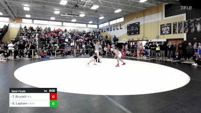 152 lbs Semifinal - Thomas Brunelli, Norwich Free Academy vs Sam Lapham, Trumbull