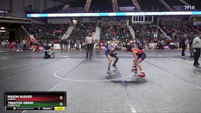 100 lbs Quarterfinal - Mason Hughes, Eureka vs Trenton Grimm, Cherryvale