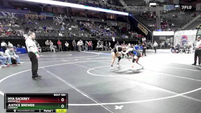 155 Class 1 lbs Quarterfinal - Justice Brewer, Cameron vs Mya Sackrey, Brookfield