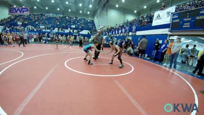 90 lbs Rr Rnd 2 - Trevor Bozone, Pawnee Peewee Wrestling vs Kross Iwersen, Division Bell Wrestling