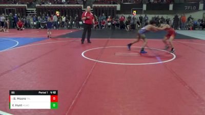 86 lbs Semifinal - Brayson Moore, Team Real Life vs Vincent Hunt, Moses Lake Wrestling Club