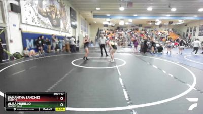 110 lbs Cons. Semi - Alisa Murillo, Shadow Hills vs Samantha Sanchez, Santa Fe