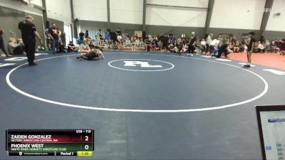 113 lbs Semifinal - Phoenix West, White River Hornets Wrestling Club vs Zaiden Gonzalez, Victory Wrestling-Central WA