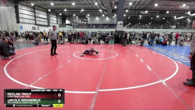 61 lbs Cons. Round 3 - Lincoln Grosskreuz, Williamsburg Wrestling Club vs Mcclain Trout, Clinic Wrestling FXBG