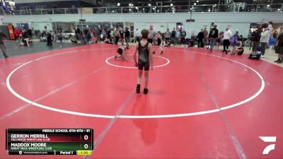 81 lbs Cons. Semi - Gerron Merrill, Tallwood Wrestling Club vs Maddox Moore, Great Neck Wrestling Club