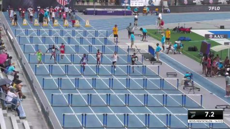 High School Boys' 110m Hurdles Aau Junior Olympics, Finals 1 - Age 13-14