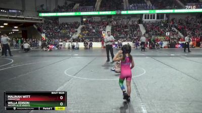 40 lbs Quarterfinal - Willa Edison, Wichita Blue Knights vs Malinah Witt, Manhattan