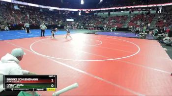 Girls 126 lbs Cons. Semi - Hailey Berg, Bonduel Girls vs Brooke Schuenemann, Plymouth Girls