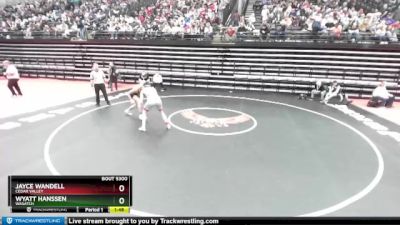 165 lbs Semifinal - Wyatt Hanssen, Wasatch vs Jayce Wandell, Cedar Valley