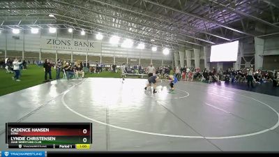 121 lbs 5th Place Match - Lyndie Christensen, Juab Wrestling Club vs Cadence Hansen, Utah