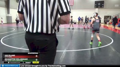 100 lbs Quarterfinal - Jax Eiland, Alpha Elite vs Remington Willingham, Fort Payne Youth Wrestling