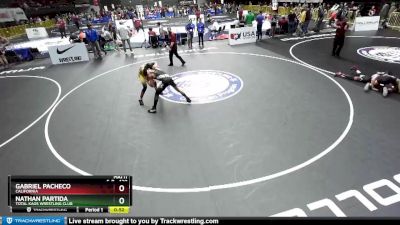 130 lbs Cons. Semi - Gabriel Pacheco, California vs Nathan Partida, Total Kaos Wrestling Club