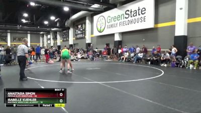 148 lbs Round 2 (16 Team) - Anastasia Simon, Female Elite Wrestling vs Isabelle Kuehler, Hastings Wrestling Academy