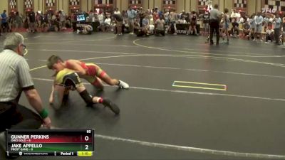 85 lbs Round 3 (6 Team) - Gunner Perkins, Ohio Gold vs Jake Appello, Frost Gang