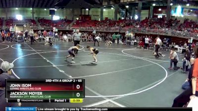 65 lbs Cons. Round 3 - John Isom, Gering Wrestling Club vs Jackson Moyer, Nebraska City Wrestling Club