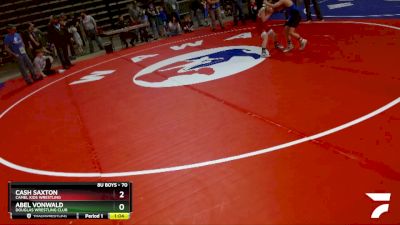 70 lbs Cons. Round 1 - Cash Saxton, Camel Kids Wrestling vs Abel VonWald, Douglas Wrestling Club