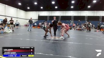 145 lbs Round 3 - Levi Jones, Club Venom vs Jayden Gaddy, School Of Hard Knocks