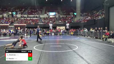 69 lbs Quarterfinal - Chandler McBride, Glendive Mat Devils vs Ember Reeder, Forsyth Wrestling Club