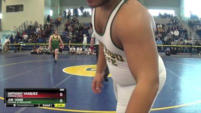 285 lbs Champ. Round 1 - Joe Yanis, College At Brockport vs Anthony Vasquez, Oswego State