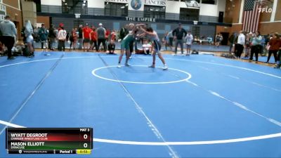 98-101 lbs Round 2 - Wyatt DeGroot, Charger Wrestling Club vs Mason Elliott, SYRACUSE