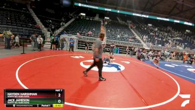 86 lbs Cons. Round 5 - Hayden Harshman, North Big Horn Rams vs Jace Jameson, North Big Horn Rams