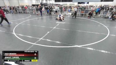 92 lbs Champ. Round 2 - Jeremy Carver, Delta Wrestling Club Inc. vs Jack Benesh, Alber Athletics Wrestling Club