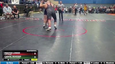 3 - 285 lbs Quarterfinal - Preston Lonker, Cave Spring vs Carson Meadows, Liberty Christian Academy