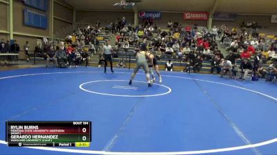 174 lbs Semifinal - Rylin Burns, Montana State University-Northern (Mont.) vs Gerardo Hernandez, Vanguard University (Calif.)