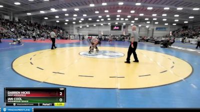 120 lbs Quarterfinal - Darren Hicks, West Springfield vs Ian Cool, Woodbridge Senior