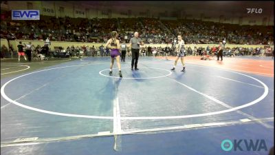 98 lbs Round Of 16 - Paisley Gilles, Harrah Little League Wrestling vs Cara Prock, Vian Wrestling Club