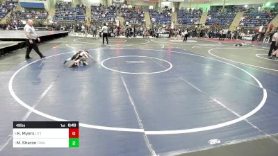 46 lbs Quarterfinal - Kruizemen Myers, Little Warriors vs McCallen Sharon, Fowler