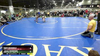 100 lbs Round 3 (6 Team) - Matt Deangelo, GREAT BRIDGE WRESTLING CLUB vs Javan Crawford, GREAT NECK WC - GREEN