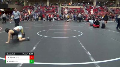 100 lbs Quarterfinal - Jordan Roland, Wesley Club Wrestling vs Xavien Marez, Garden City Wrestling Club