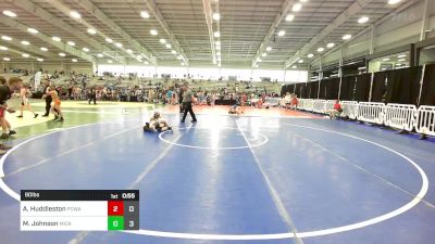 80 lbs Quarterfinal - Alex Huddleston, POWA vs Michael Johnson, Micky's Maniacs Blue