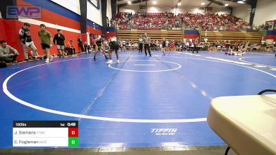 130 lbs Consi Of 8 #2 - JaMarcus Siemens, Team Tulsa Wrestling Club vs Caleb Fogleman, Heat